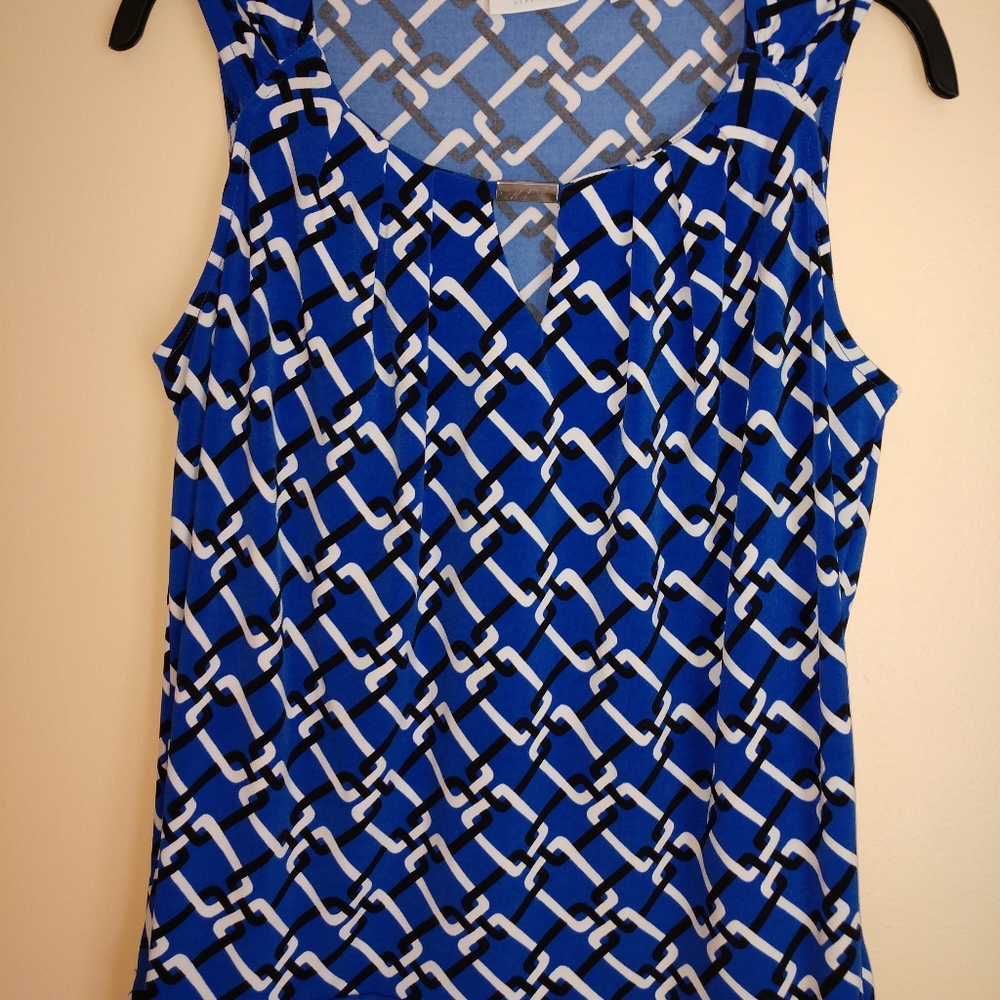 New York & company sleeveless pullover top blouse size medium
